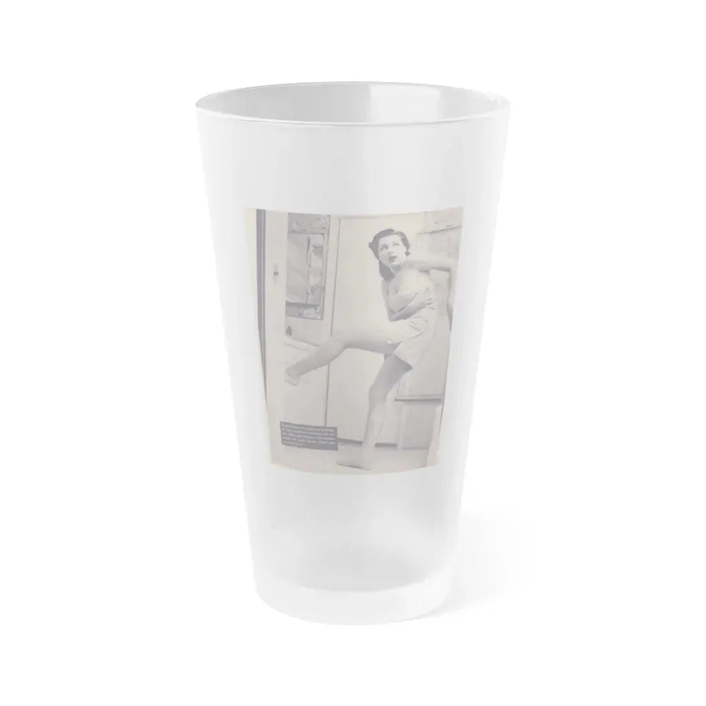 Joanne Arnold #40 (Vintage Female Icon) Frosted Pint Glass 16oz 16oz Frosted - Go Mug Yourself