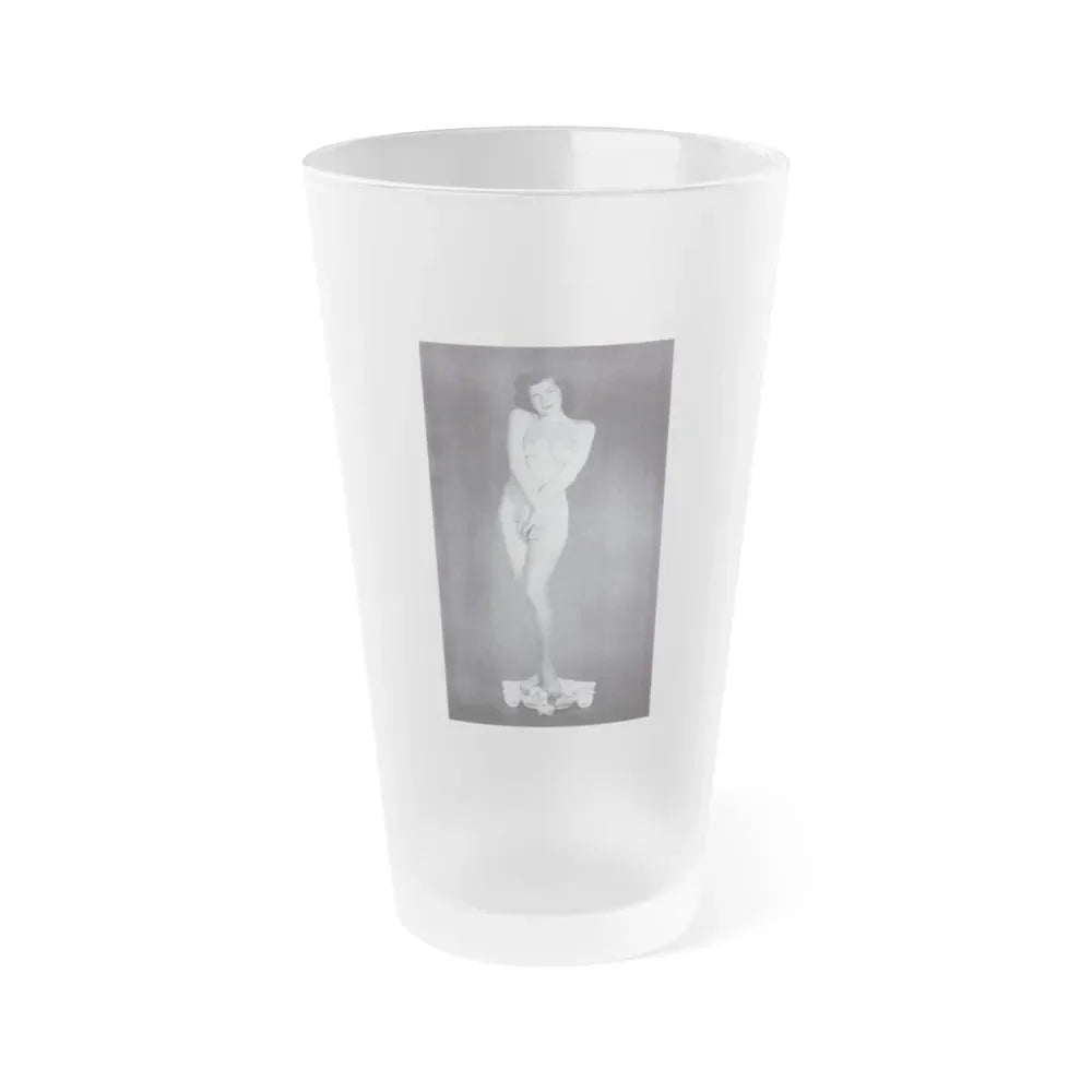 Joanne Arnold #41 - Topless (Vintage Female Icon) Frosted Pint Glass 16oz 16oz Frosted - Go Mug Yourself