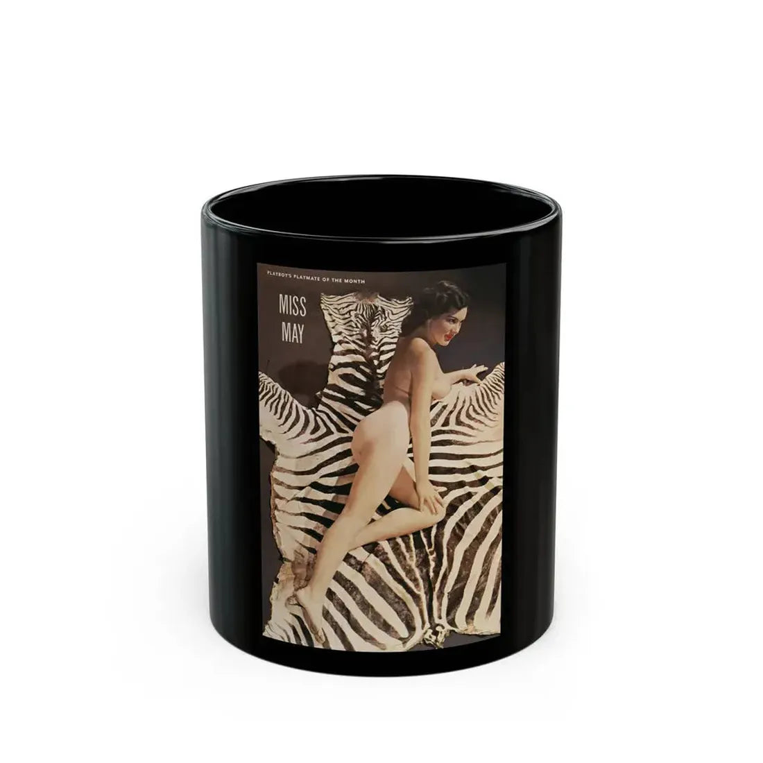 Joanne Arnold #52 - Nude Playboy Centerfold Miss May 1954 (Vintage Female Icon) Black Coffee Mug 11oz - Go Mug Yourself