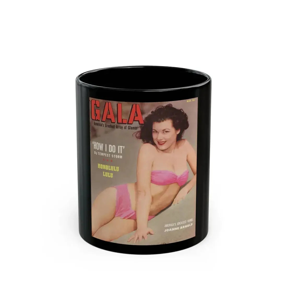 Joanne Arnold #58 - Mag. Cover (Vintage Female Icon) Black Coffee Mug 11oz - Go Mug Yourself