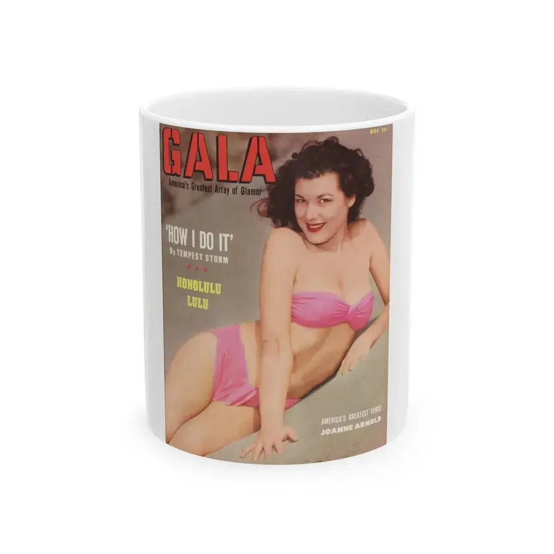 Joanne Arnold #58 - Mag. Cover (Vintage Female Icon) White Coffee Mug 11oz - Go Mug Yourself