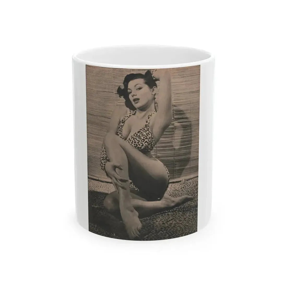 Joanne Arnold #62 - Pages 2 of 6 with, 1 Full Page B&W Photo from Cover Girls Models Mag. April '54 (Vintage Female Icon) White Coffee Mug 11oz - Go Mug Yourself