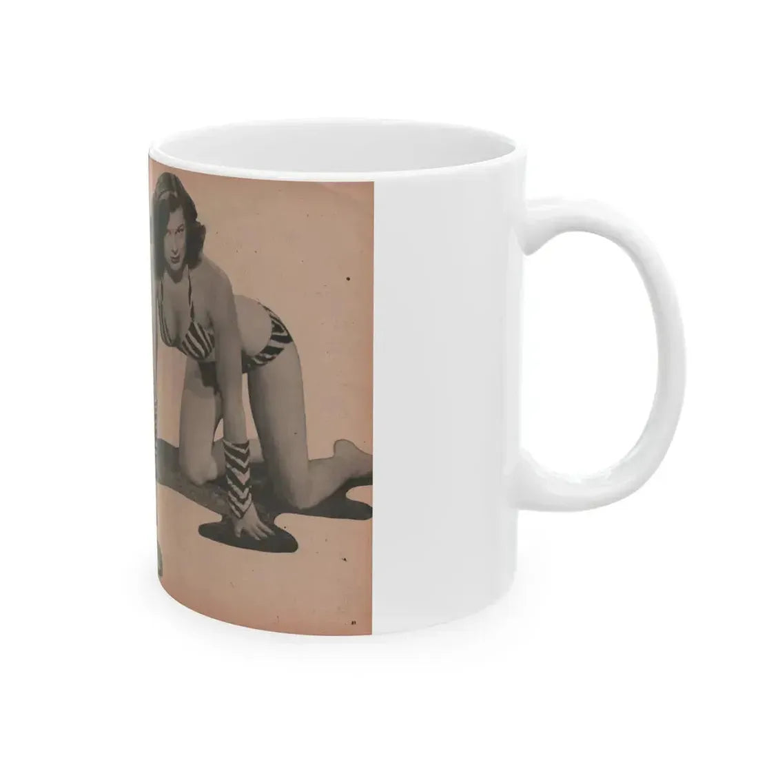 Joanne Arnold #64 - Pages 5 & 6 of 6 with, 2 B&W Photos & Short Article from Glamorous Models Mag. Dec. '52 (Vintage Female Icon) White Coffee Mug - Go Mug Yourself