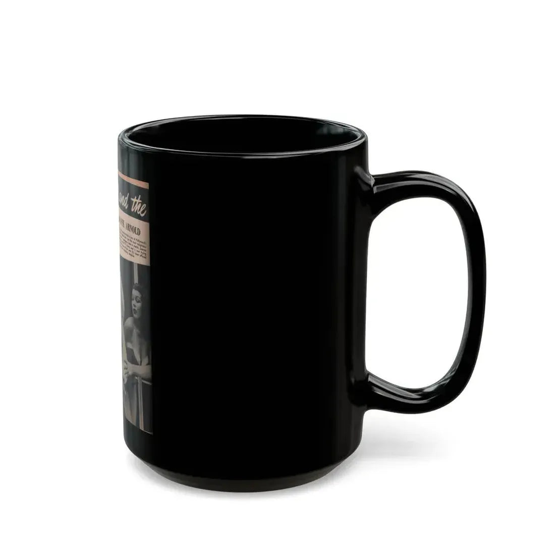 Joanne Arnold #67 - Pages 1 of 4 with, 2 B&W Photos & Brief Article from Famous Models Mag. May-June '51 (Vintage Female Icon) Black Coffee Mug - Go Mug Yourself