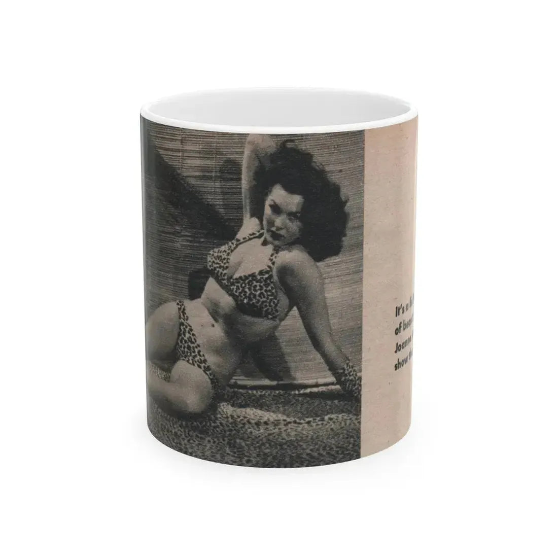 Joanne Arnold #80 - Pages 1 of 1 with, 1 Small B&W Photo & Caption from Picture Digest Dec. '56 (Vintage Female Icon) White Coffee Mug 11oz - Go Mug Yourself