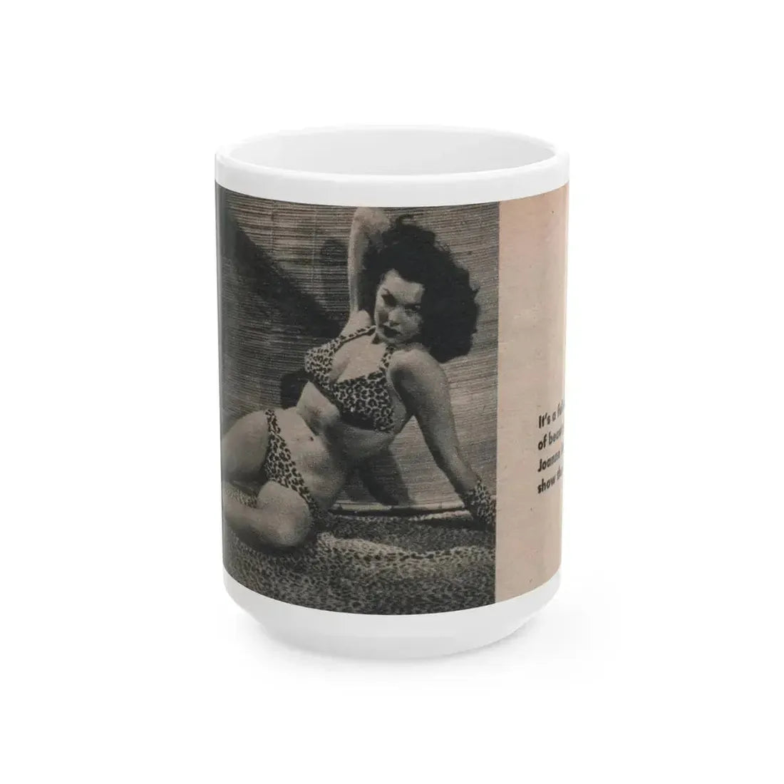 Joanne Arnold #80 - Pages 1 of 1 with, 1 Small B&W Photo & Caption from Picture Digest Dec. '56 (Vintage Female Icon) White Coffee Mug 15oz - Go Mug Yourself