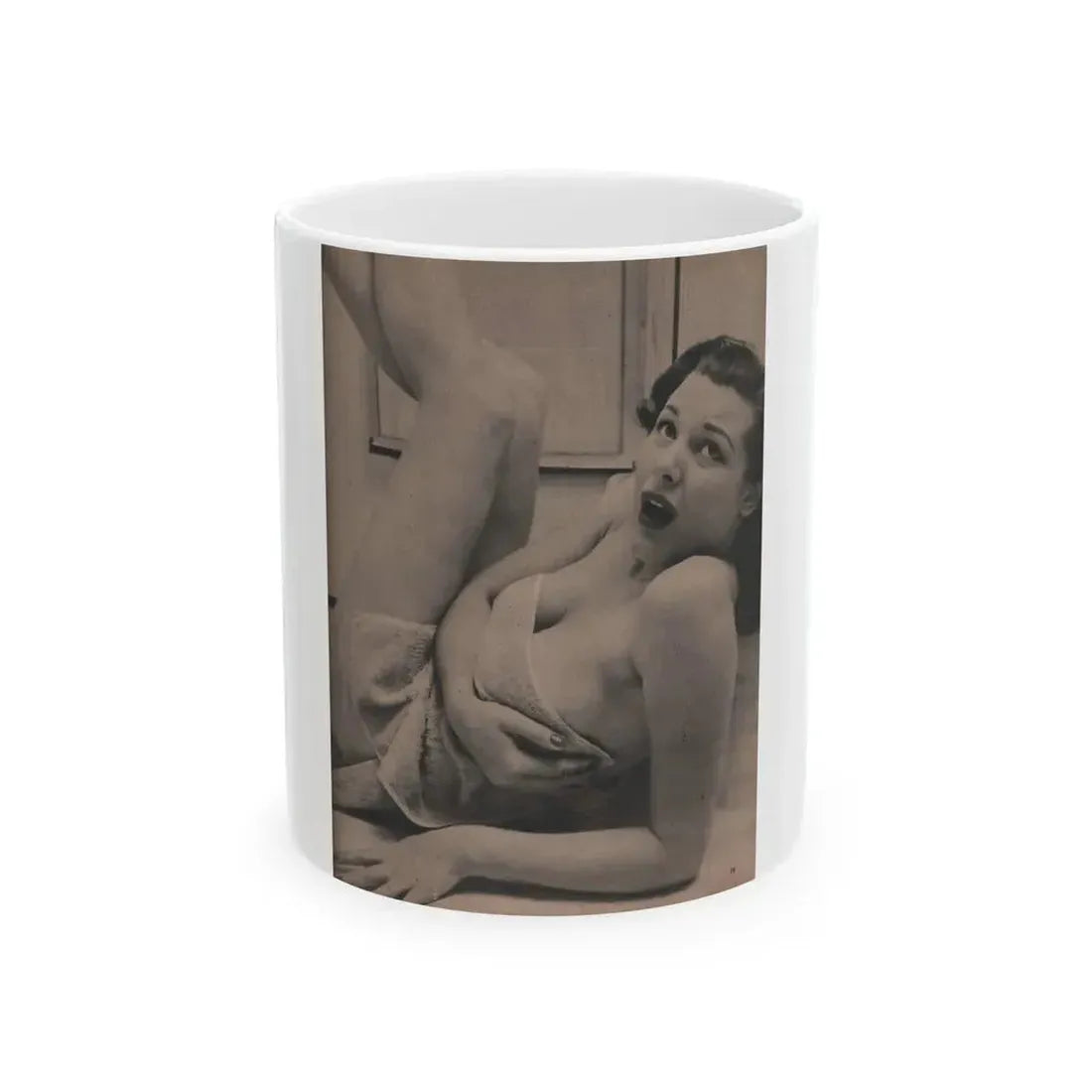 Joanne Arnold #85 - Pages 2 of 2 with, 1 Full Page B&W Photo from Cover Girls Models Mag. Jan. '54 (Vintage Female Icon) White Coffee Mug 11oz - Go Mug Yourself
