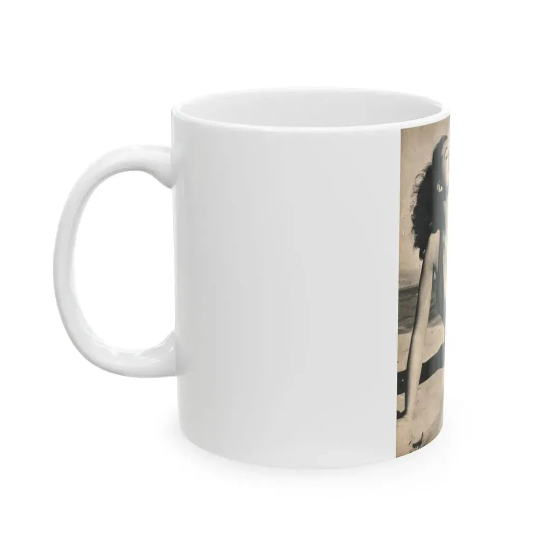 Joanne Arnold #87 - Pages 1 of 3 with, 1 Full Page B&W Photo from Cover Girls Models Mag. '51 (Vintage Female Icon) White Coffee Mug - Go Mug Yourself