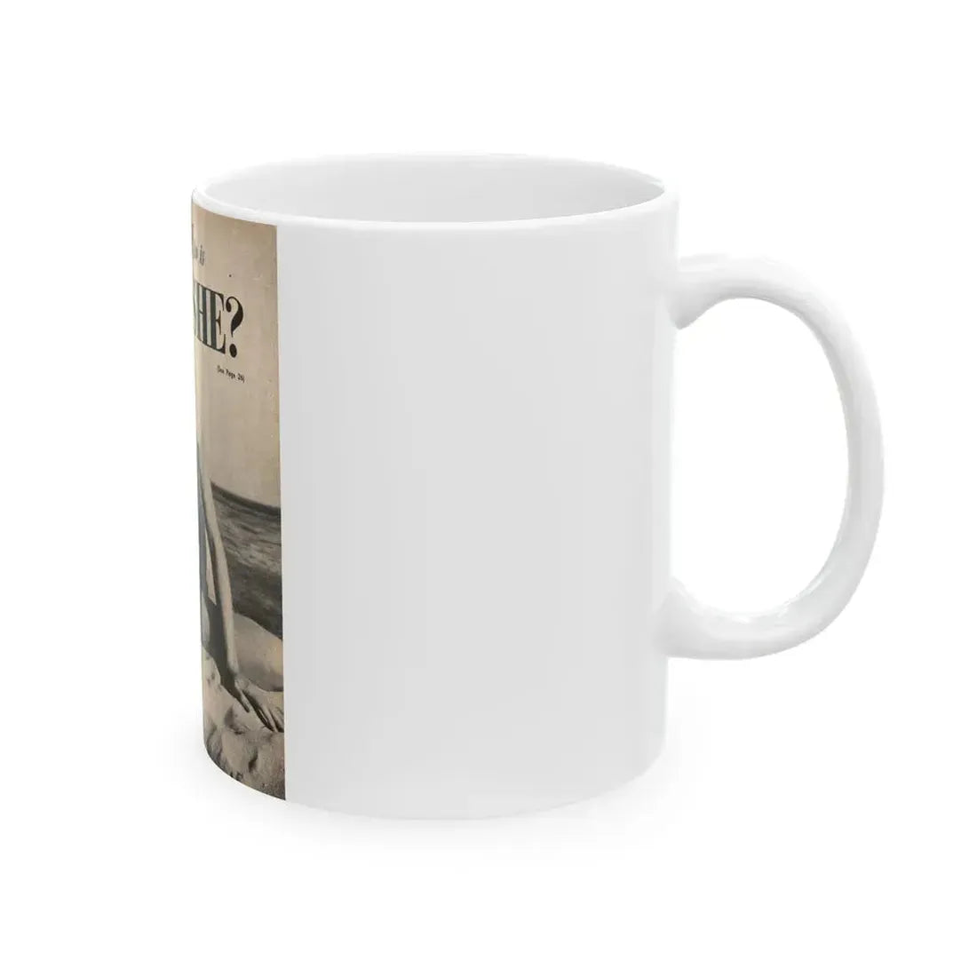 Joanne Arnold #87 - Pages 1 of 3 with, 1 Full Page B&W Photo from Cover Girls Models Mag. '51 (Vintage Female Icon) White Coffee Mug - Go Mug Yourself
