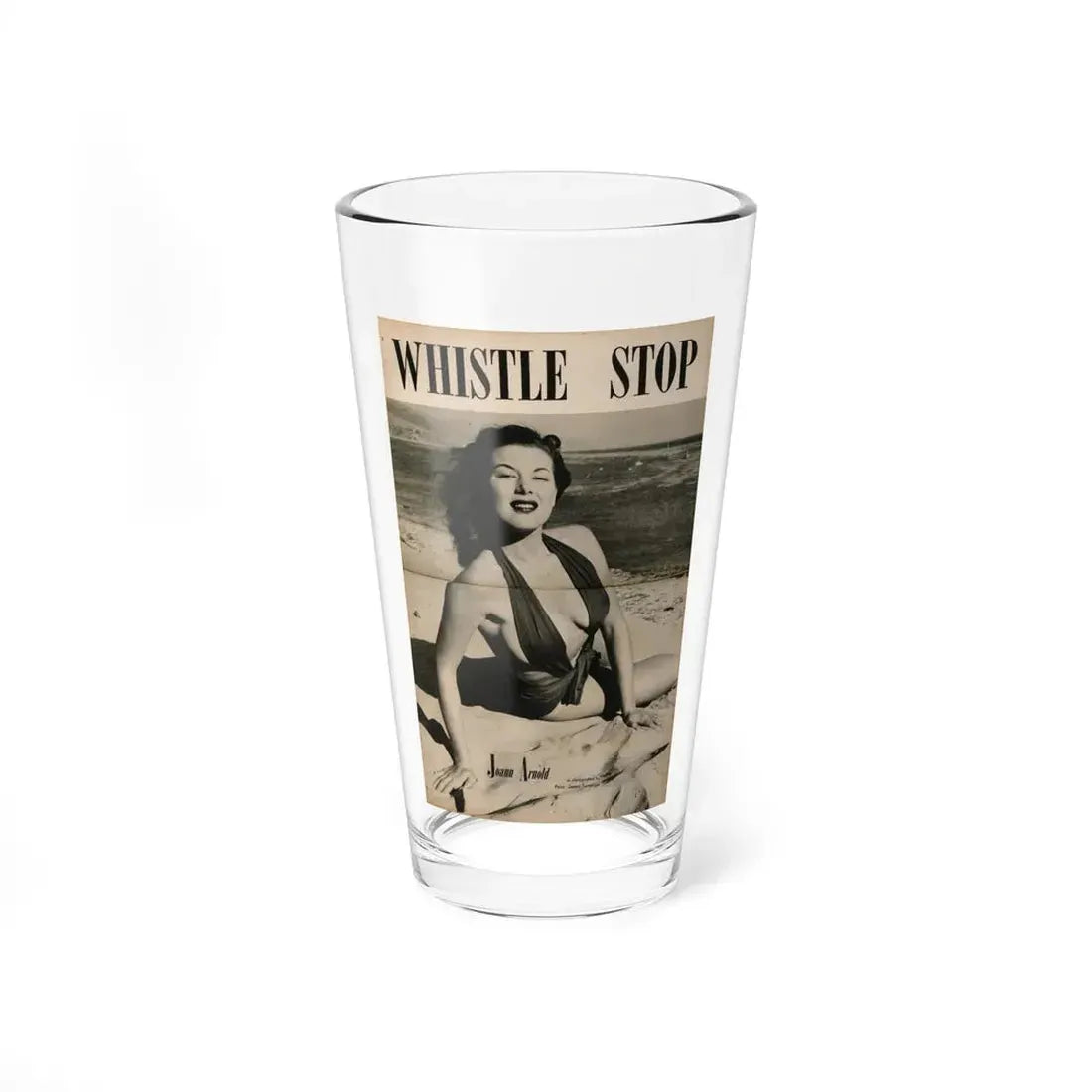 Joanne Arnold #88 - Pages 2 & 3 of 3 with, 1 Full B&W Centerfold Photo (Vintage Female Icon) Pint Glass 16oz 16oz - Go Mug Yourself
