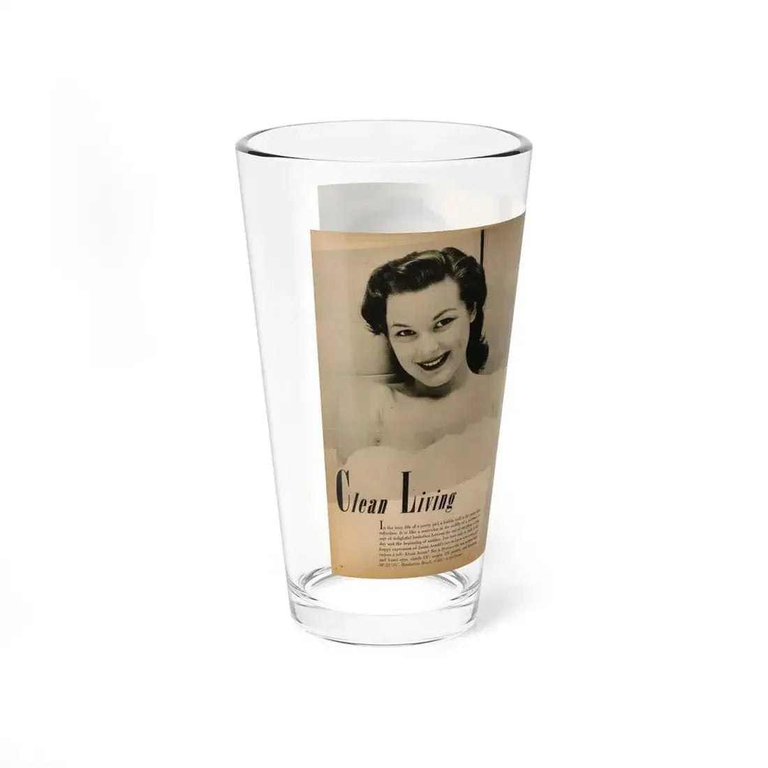 Joanne Arnold #89 - Pages 1 & 2 of 2 with, 3 B&W Photos from Cover Girls Models Mag. '51 (Vintage Female Icon) Pint Glass 16oz - Go Mug Yourself