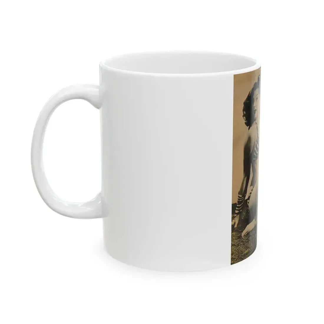 Joanne Arnold #90 - 1 B&W Photo & Caption Circa 50's Magazine Page (Vintage Female Icon) White Coffee Mug - Go Mug Yourself