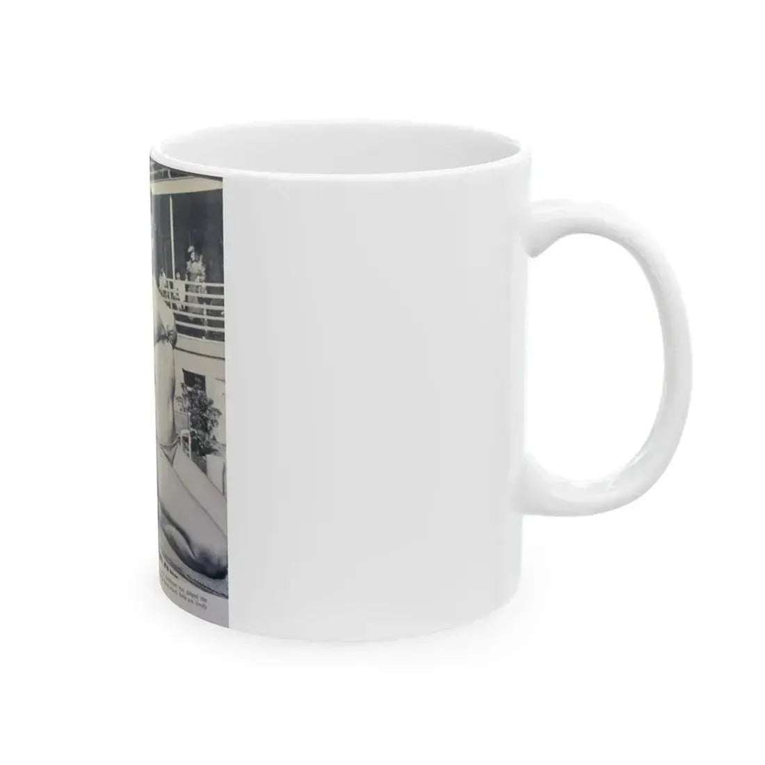 Joanne Arnold #95 - 1 B&W Photo from circa early 50's Pin-Up Magazine Page (Vintage Female Icon) White Coffee Mug - Go Mug Yourself