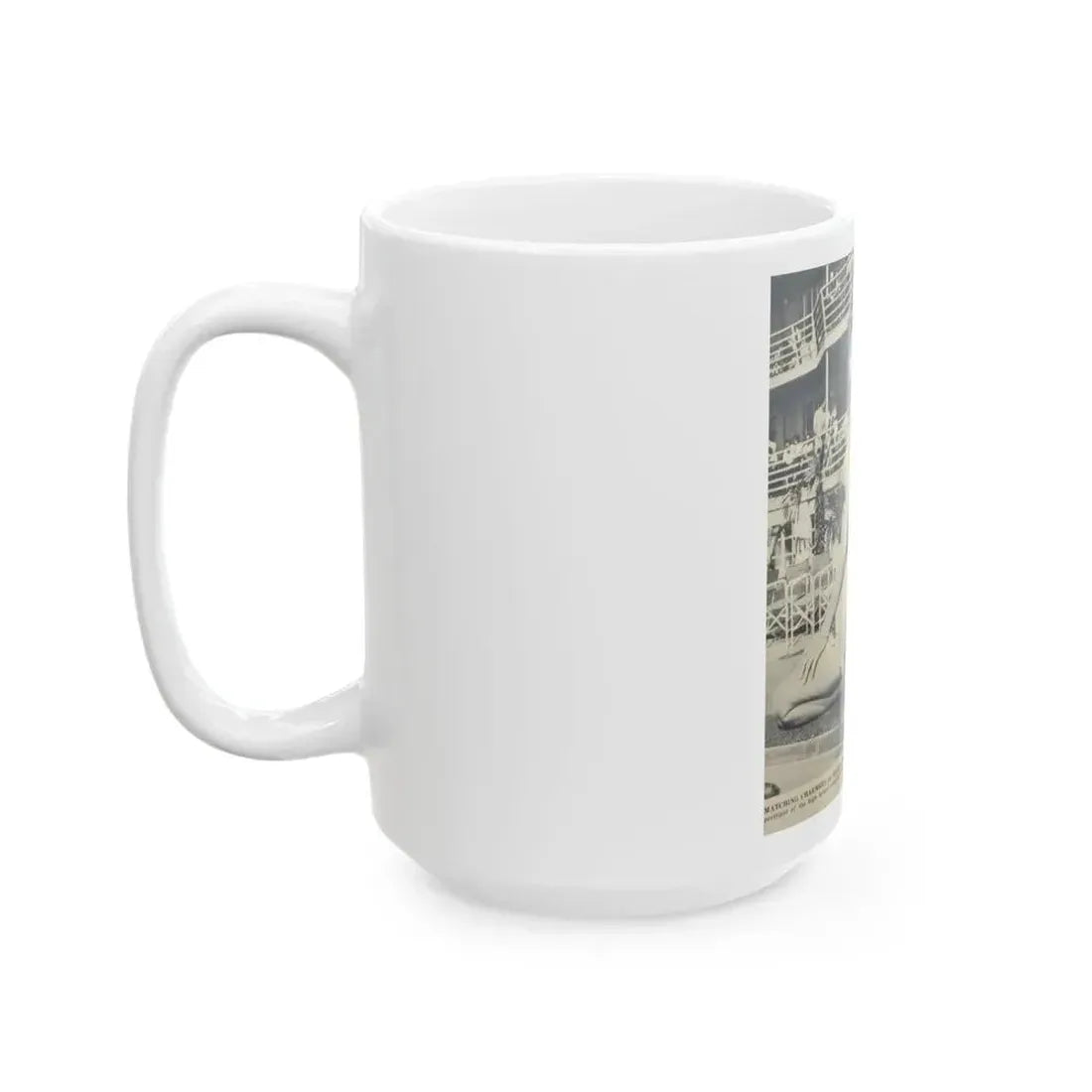 Joanne Arnold #95 - 1 B&W Photo from circa early 50's Pin-Up Magazine Page (Vintage Female Icon) White Coffee Mug - Go Mug Yourself