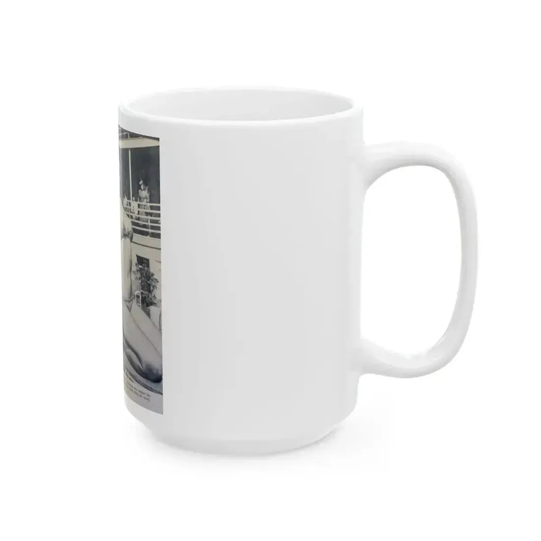 Joanne Arnold #95 - 1 B&W Photo from circa early 50's Pin-Up Magazine Page (Vintage Female Icon) White Coffee Mug - Go Mug Yourself