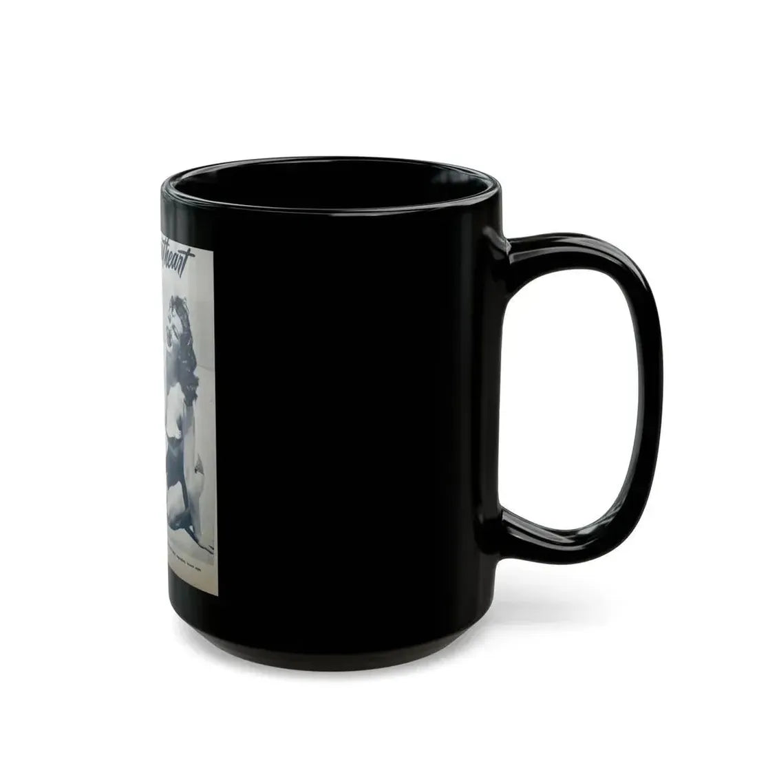 Joanne Arnold #96 - 2 B&W Photos & Captions from early 50's Pin-Up Magazine Page (Vintage Female Icon) Black Coffee Mug - Go Mug Yourself