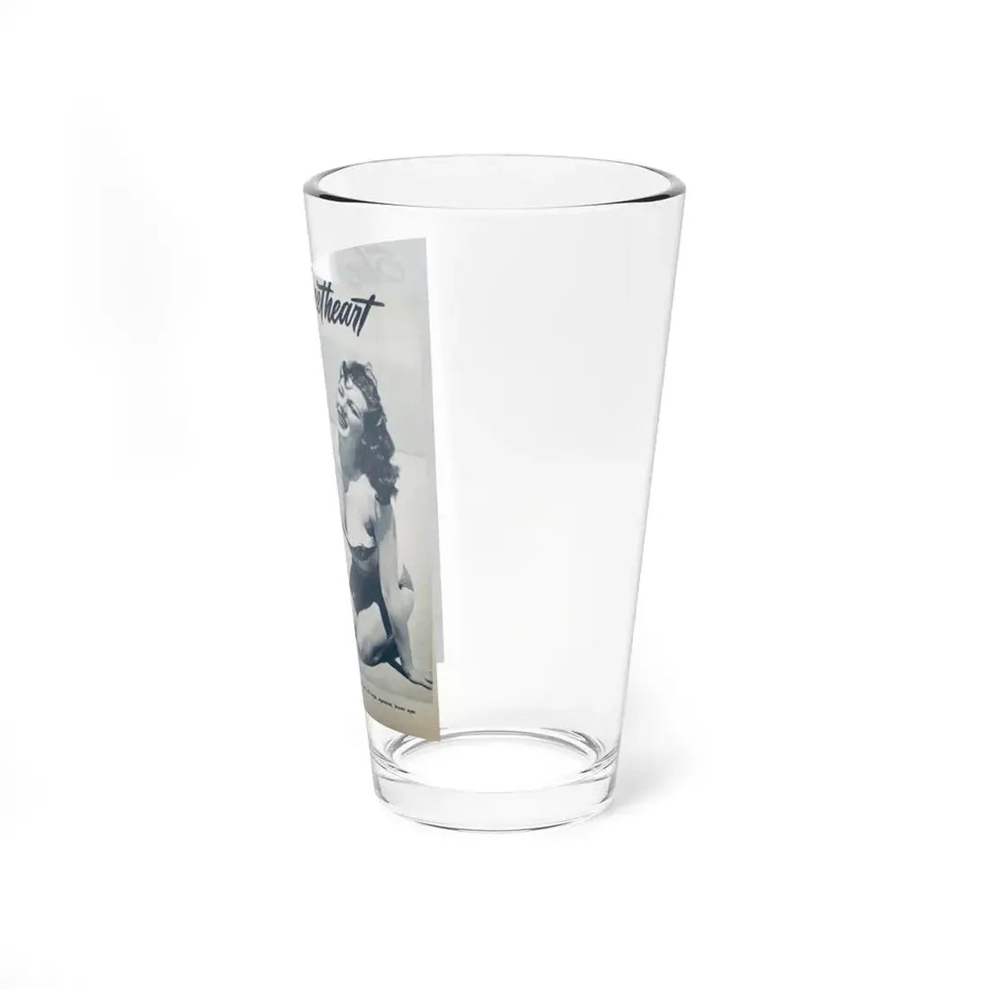 Joanne Arnold #96 - 2 B&W Photos & Captions from early 50's Pin-Up Magazine Page (Vintage Female Icon) Pint Glass 16oz - Go Mug Yourself