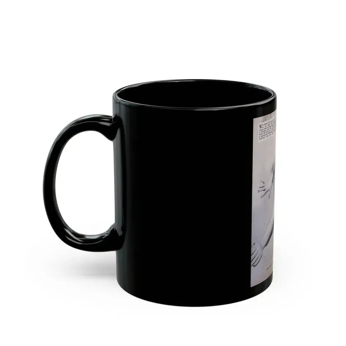 Joanne Arnold #97 - 1 B&W Photo from circa early 50's Pin-Up Magazine Page (Vintage Female Icon) Black Coffee Mug - Go Mug Yourself
