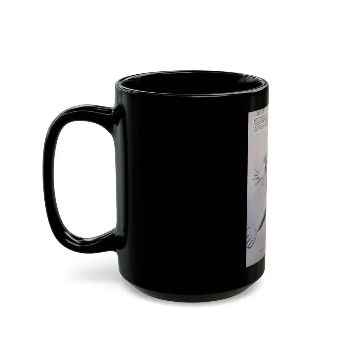 Joanne Arnold #97 - 1 B&W Photo from circa early 50's Pin-Up Magazine Page (Vintage Female Icon) Black Coffee Mug - Go Mug Yourself
