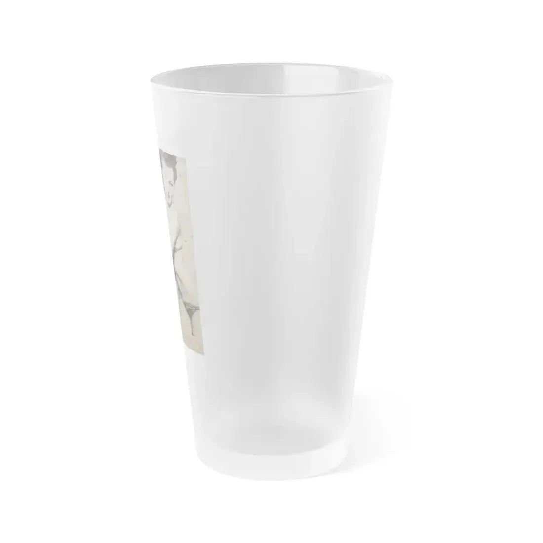 Joanne Arnold #97 - 1 B&W Photo from circa early 50's Pin-Up Magazine Page (Vintage Female Icon) Frosted Pint Glass 16oz - Go Mug Yourself