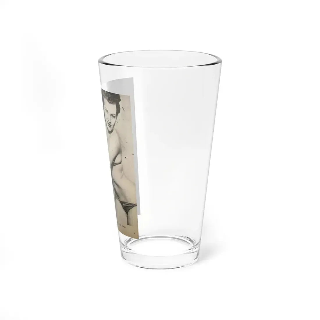 Joanne Arnold #97 - 1 B&W Photo from circa early 50's Pin-Up Magazine Page (Vintage Female Icon) Pint Glass 16oz - Go Mug Yourself