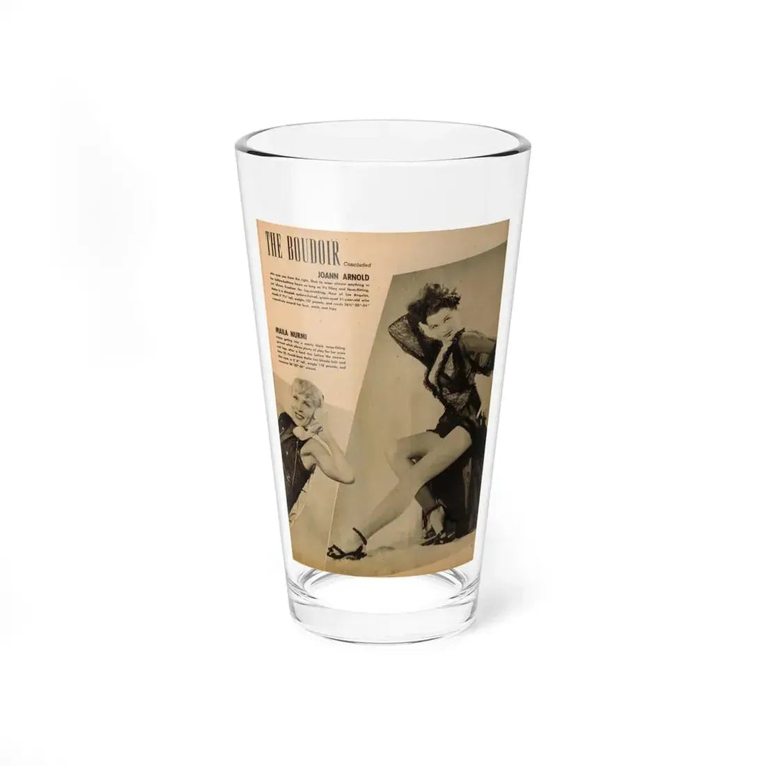 Joanne Arnold #99 - (Vintage Female Icon) Pint Glass 16oz 16oz - Go Mug Yourself