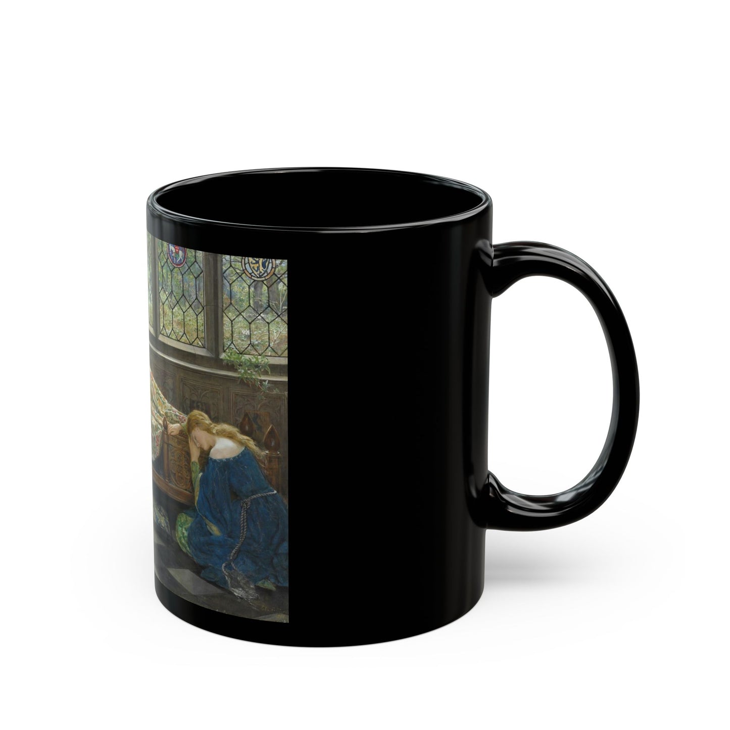 John Collier (1850-1934) Sleeping Beauty - 1921 - Black Coffee Mug-Go Mug Yourself