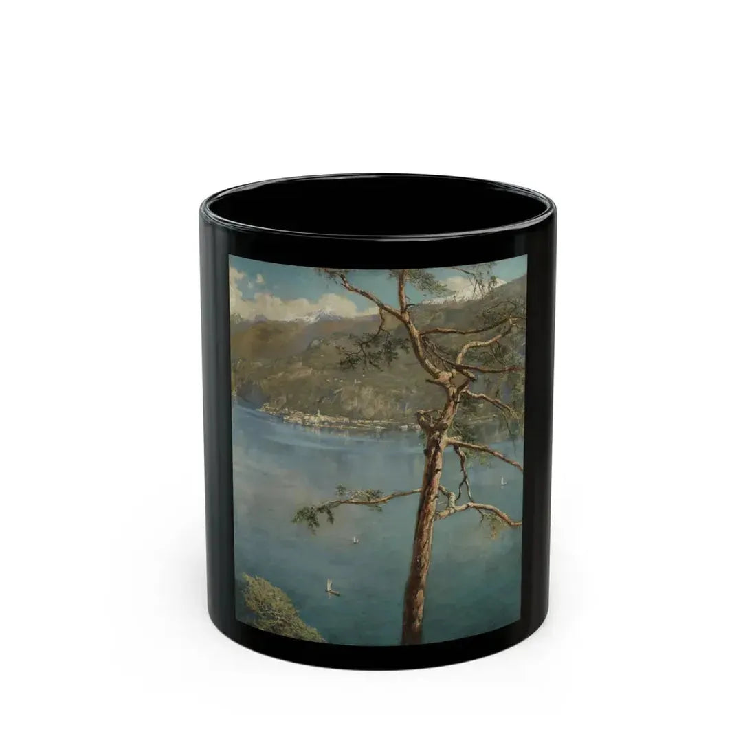 John Collier (1850-1934) Spring at Cadenabbia - Black Coffee Mug 11oz - Go Mug Yourself