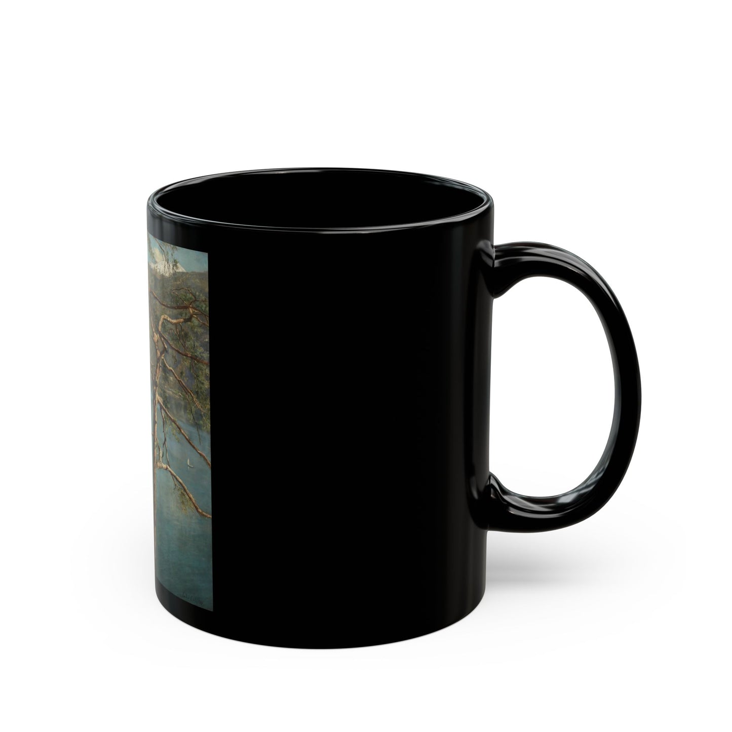 John Collier (1850-1934) Spring at Cadenabbia - Black Coffee Mug-Go Mug Yourself
