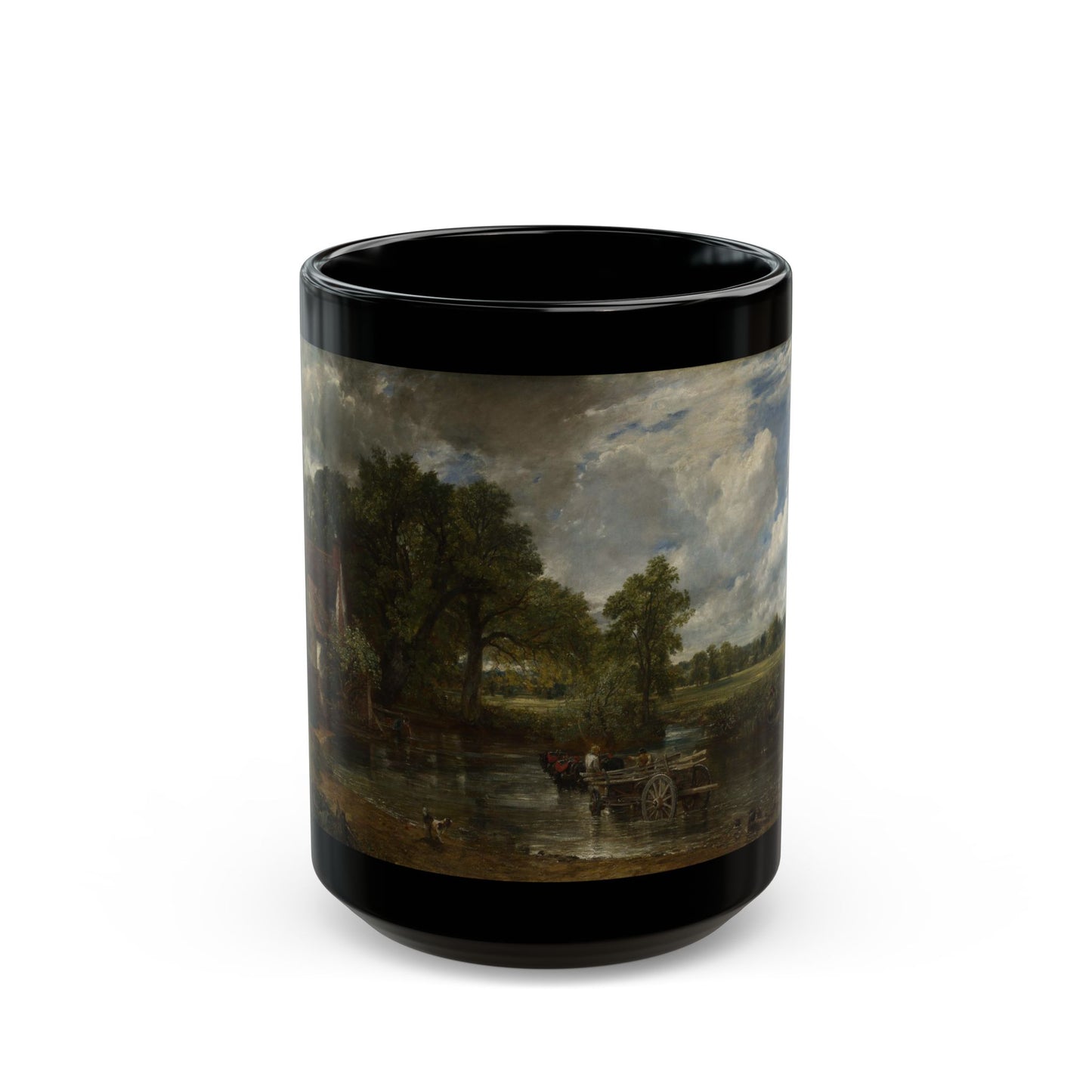 John Constable (1776-1837) The Hay Wain - Black Coffee Mug-15oz-Go Mug Yourself
