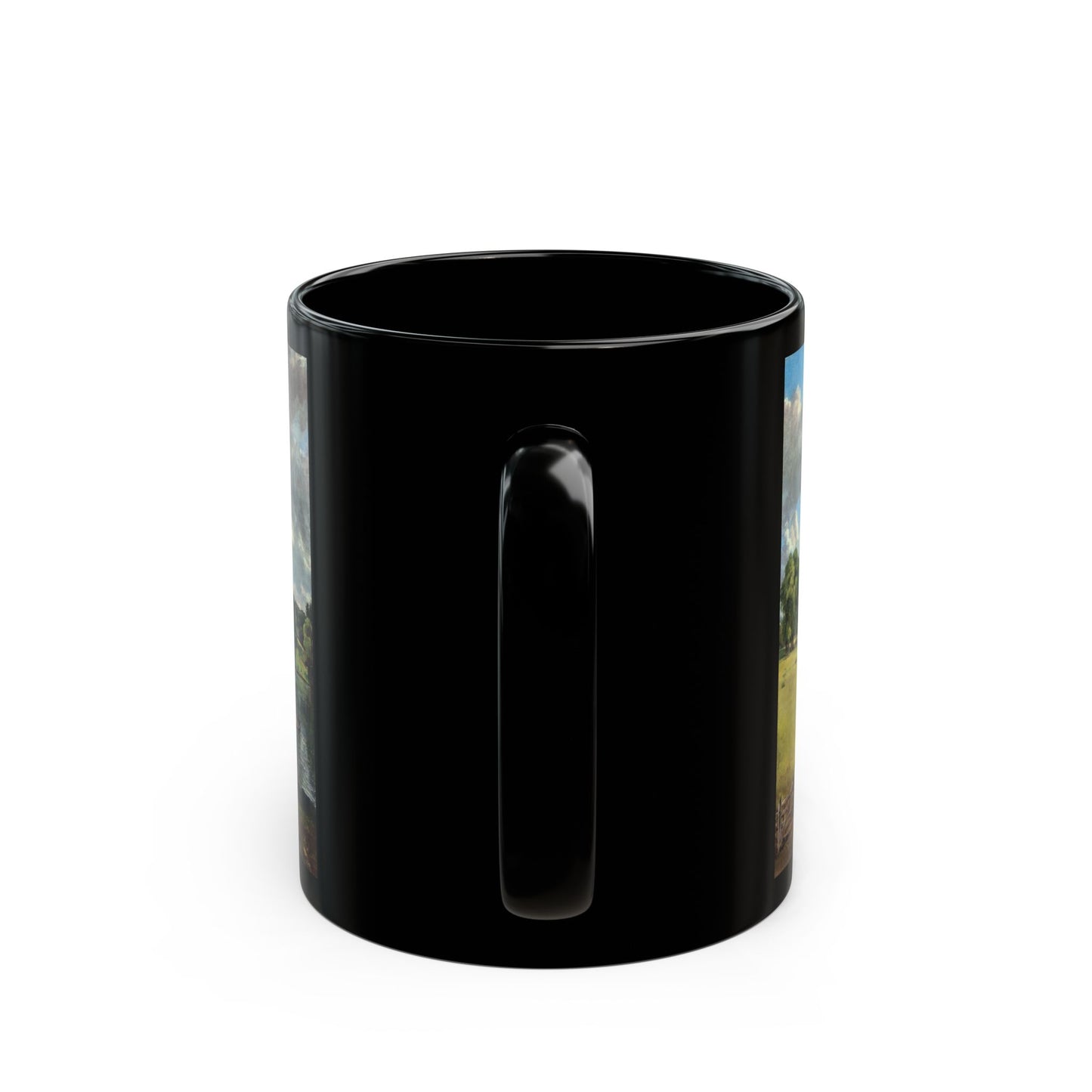 John Constable (1776-1837) Wivenhoe Park, Essex - Black Coffee Mug-Go Mug Yourself