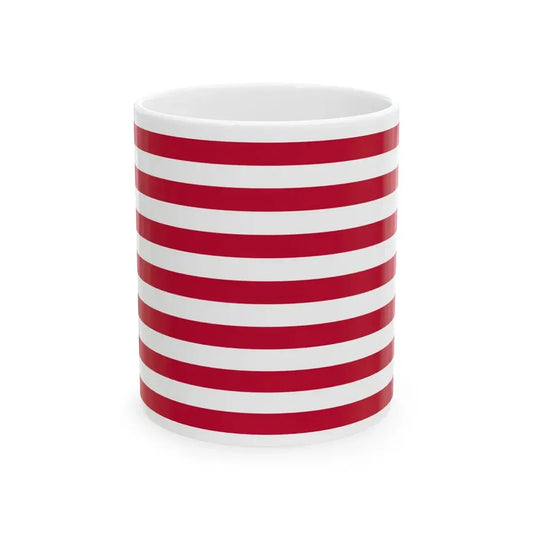 John Shaw Flag Red First (United States) White Coffee Mug 11oz - Go Mug Yourself