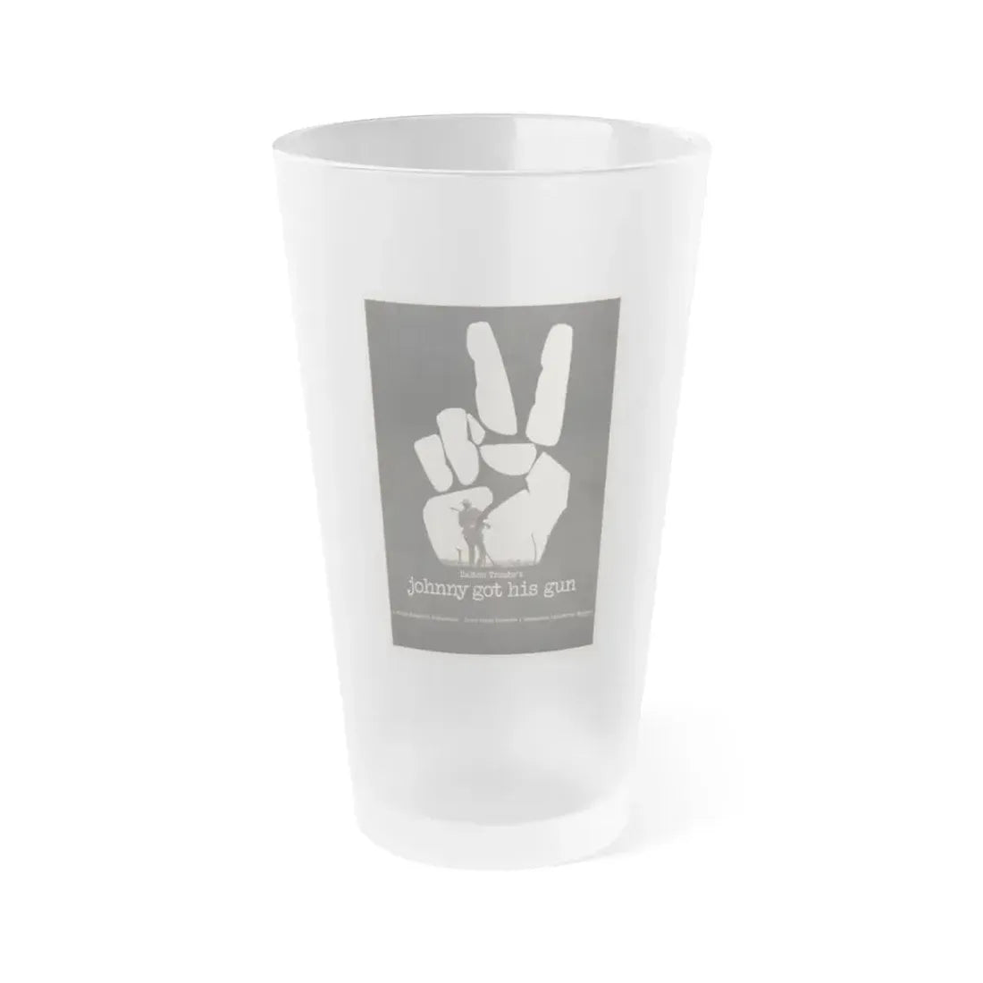 JOHNNY GOT HIS GUN 1971 Movie Poster - Frosted Pint Glass 16oz 16oz Frosted - Go Mug Yourself