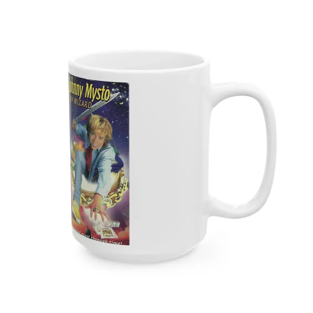 JOHNNY MYSTO BOY WIZARD (VHS COVER) - White Coffee Mug - Go Mug Yourself