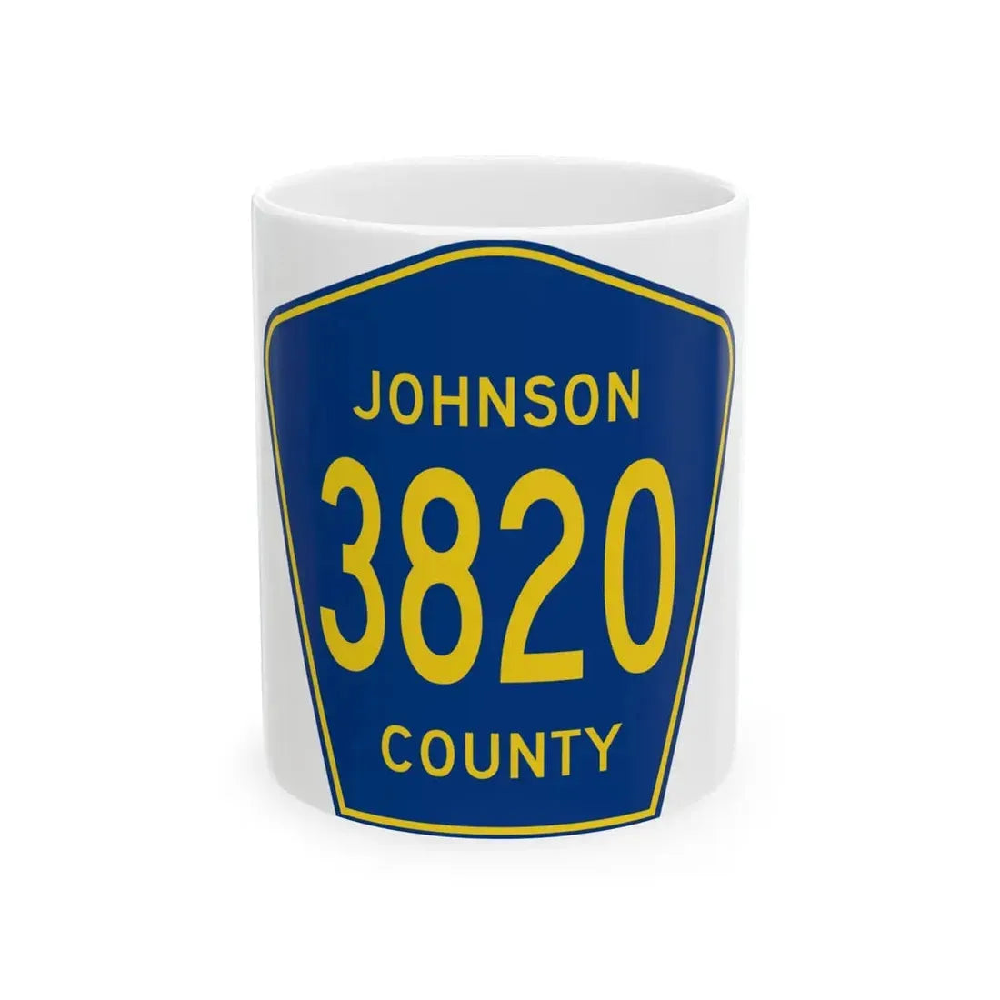 Johnson County Route 3820 AR (Arkansas) (Road Sign) White Coffee Mug 11oz - Go Mug Yourself