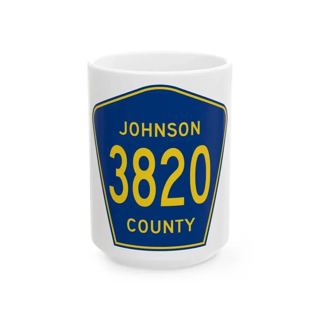 Johnson County Route 3820 AR (Arkansas) (Road Sign) White Coffee Mug 15oz - Go Mug Yourself