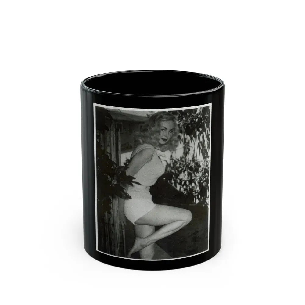 Joi Lansing #100 (Vintage Female Icon) Black Coffee Mug 11oz - Go Mug Yourself