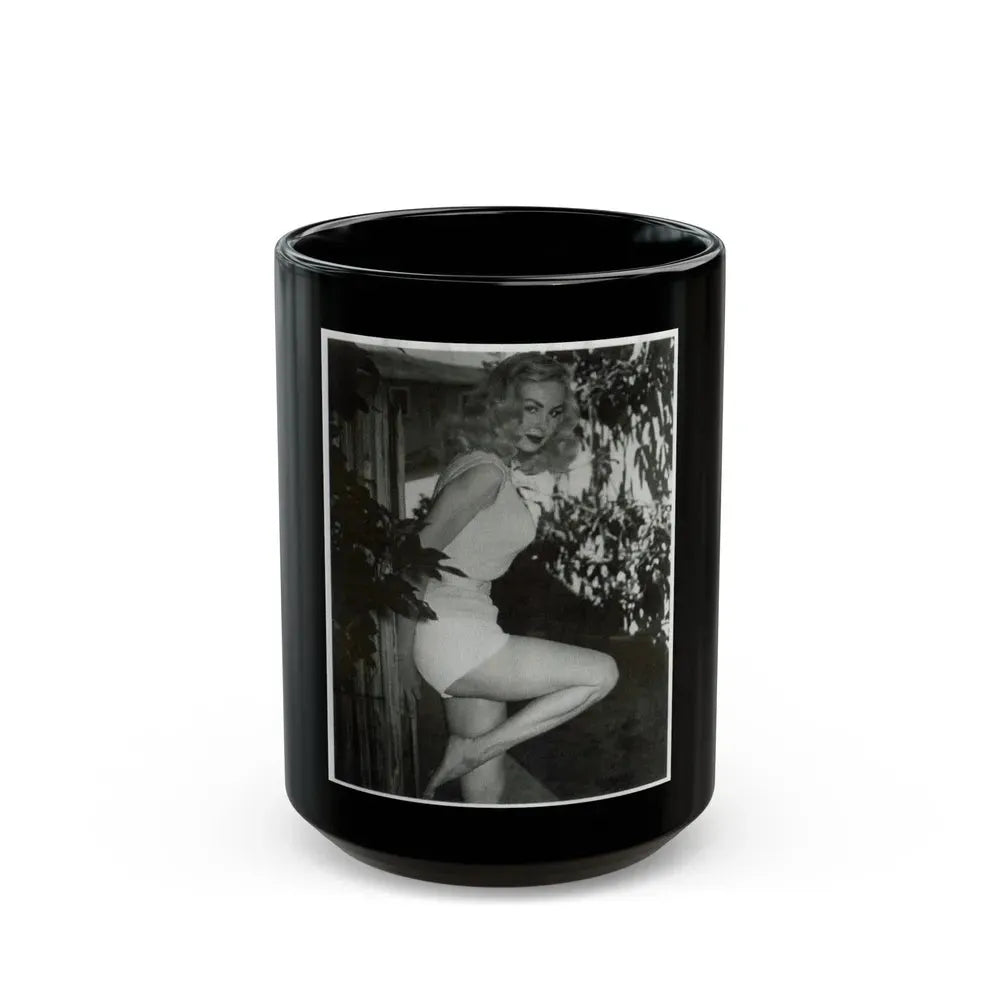 Joi Lansing #100 (Vintage Female Icon) Black Coffee Mug 15oz - Go Mug Yourself