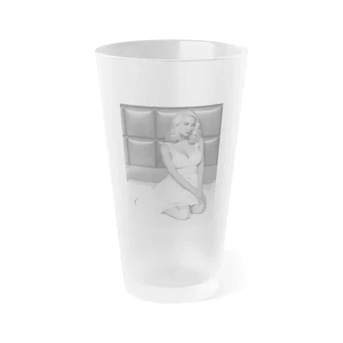 Joi Lansing #102 (Vintage Female Icon) Frosted Pint Glass 16oz 16oz Frosted - Go Mug Yourself