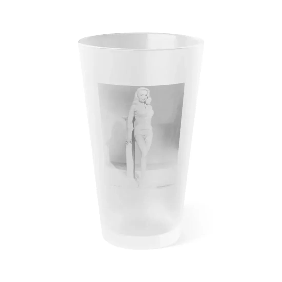 Joi Lansing #161 (Vintage Female Icon) Frosted Pint Glass 16oz 16oz Frosted - Go Mug Yourself