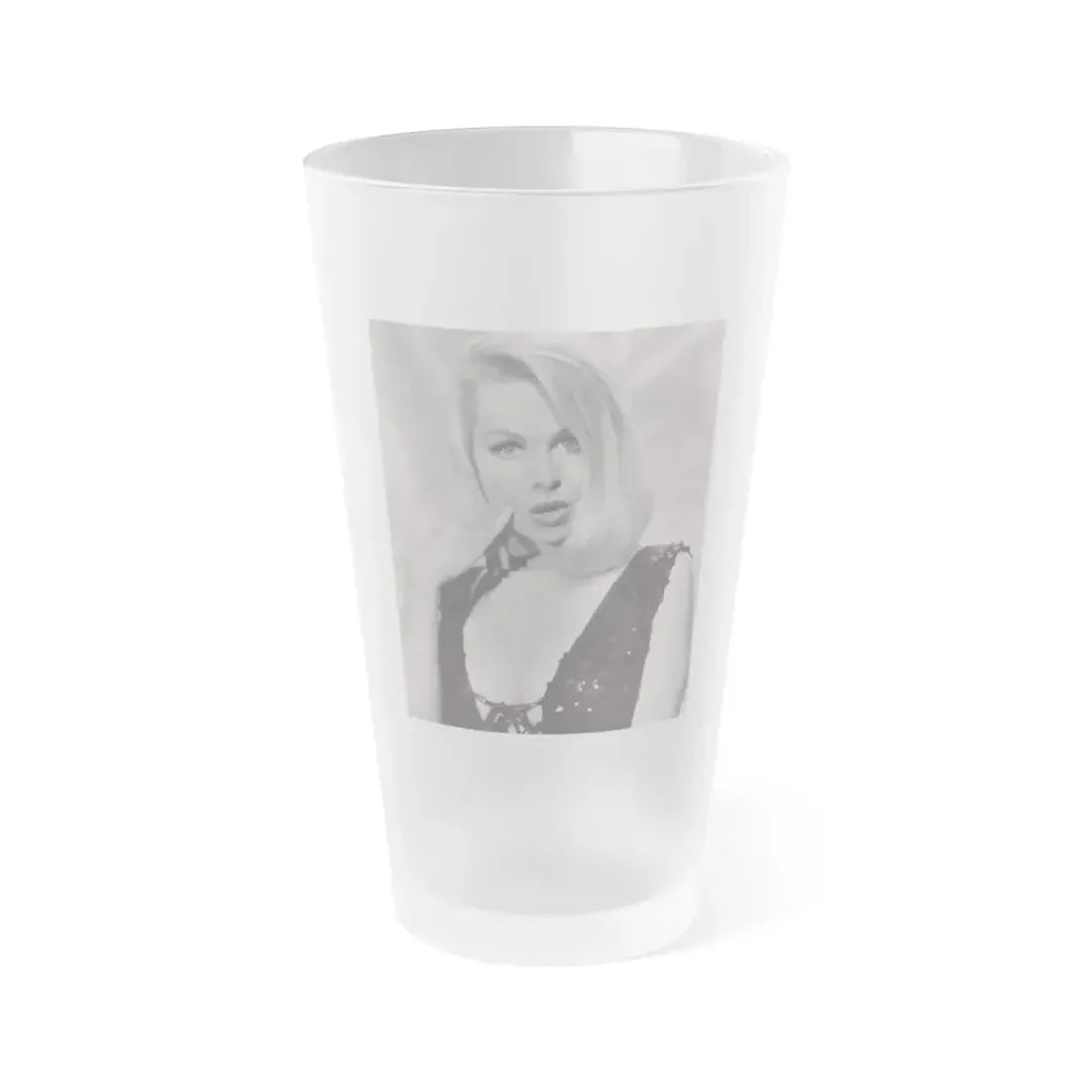 Joi Lansing #165 (Vintage Female Icon) Frosted Pint Glass 16oz 16oz Frosted - Go Mug Yourself