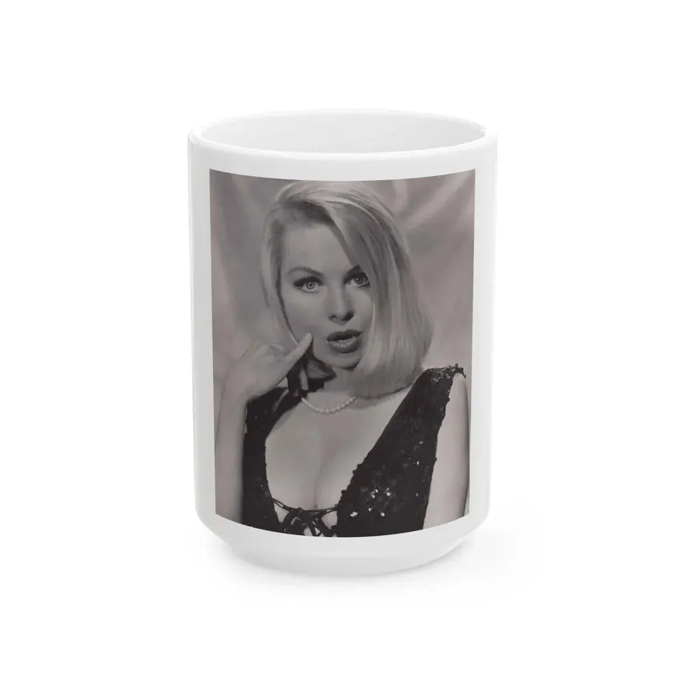Joi Lansing #165 (Vintage Female Icon) White Coffee Mug 15oz - Go Mug Yourself