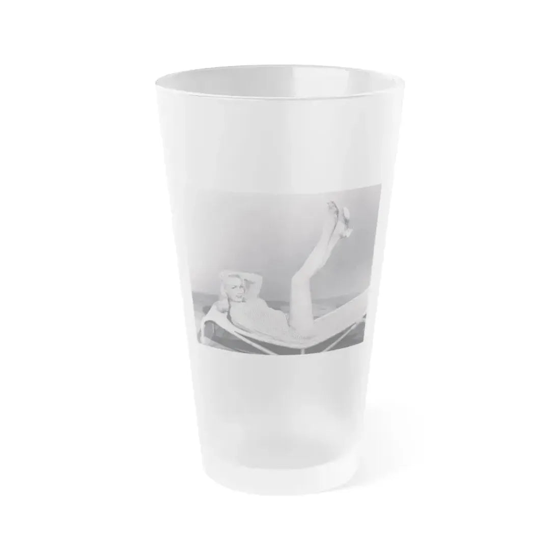 Joi Lansing #175 (Vintage Female Icon) Frosted Pint Glass 16oz 16oz Frosted - Go Mug Yourself