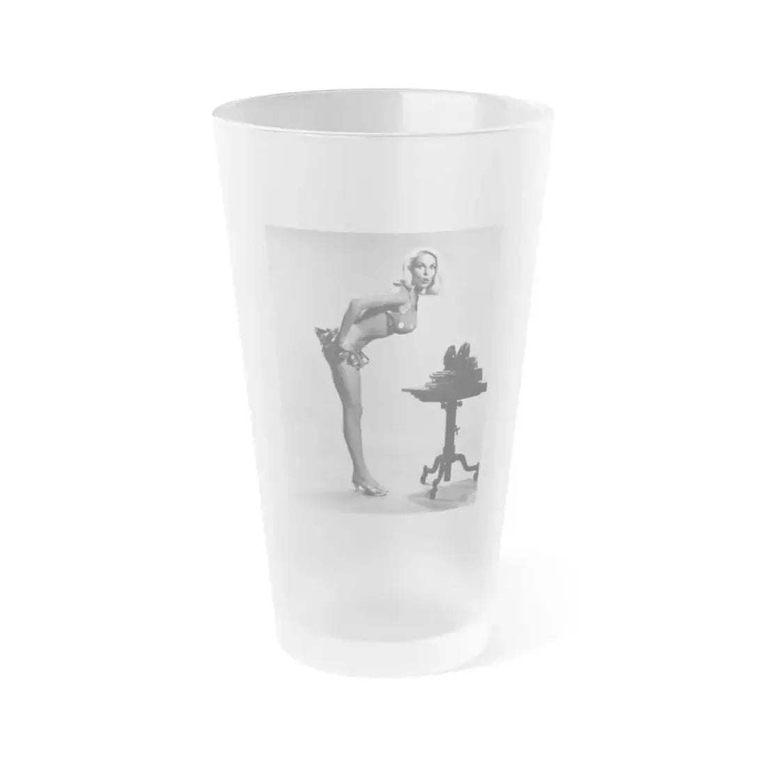 Joi Lansing #178 (Vintage Female Icon) Frosted Pint Glass 16oz 16oz Frosted - Go Mug Yourself