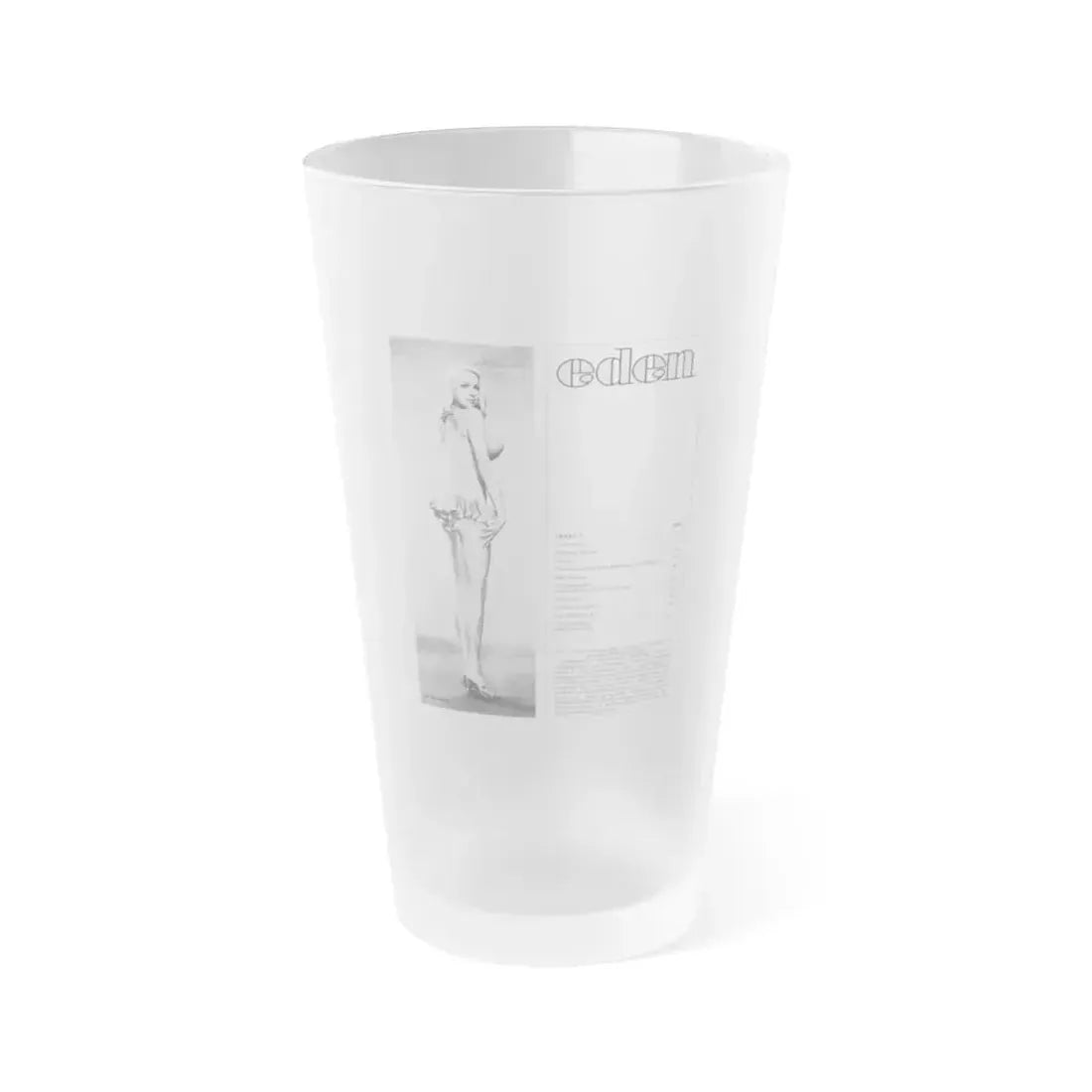 Joi Lansing #181 (Vintage Female Icon) Frosted Pint Glass 16oz 16oz Frosted - Go Mug Yourself