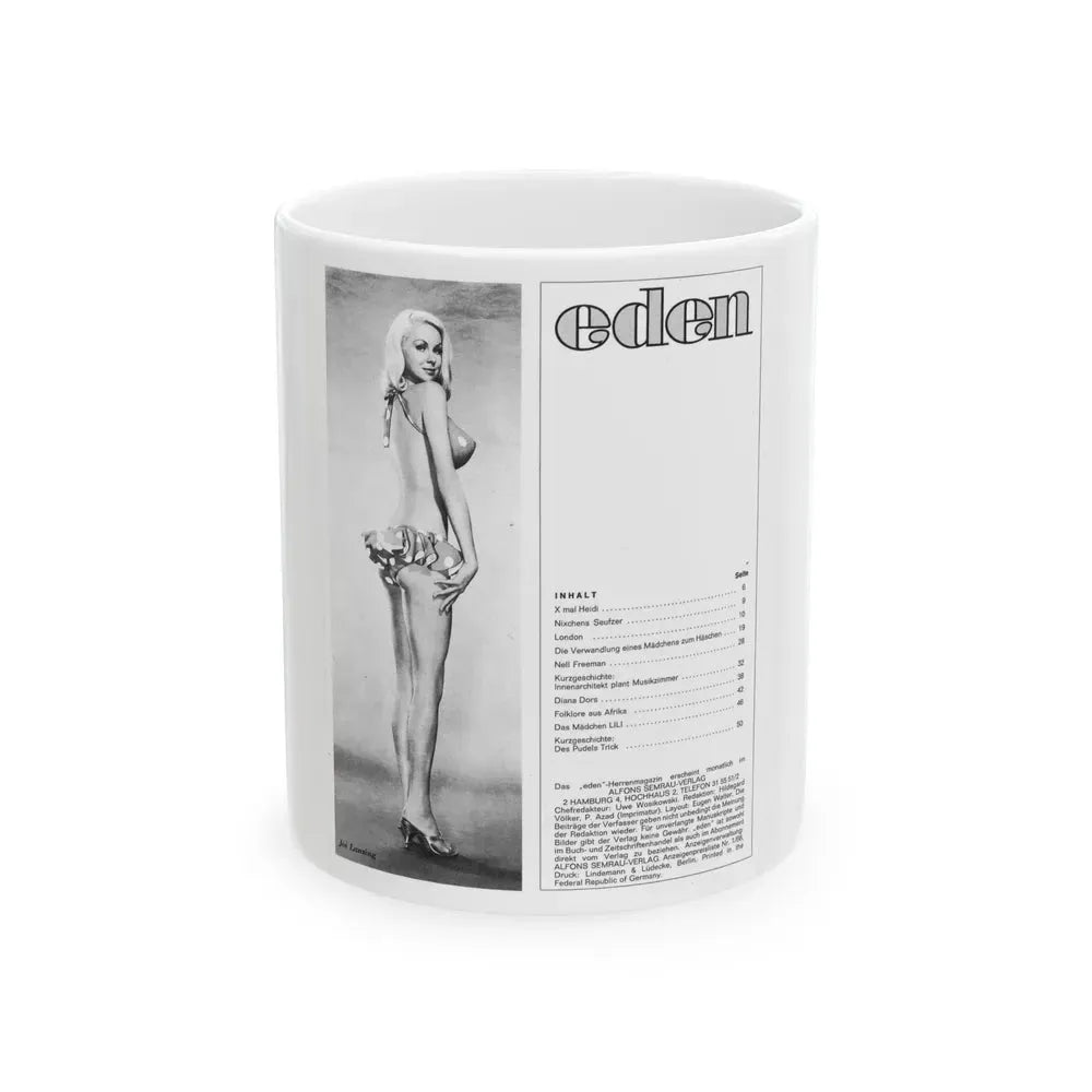 Joi Lansing #181 (Vintage Female Icon) White Coffee Mug 11oz - Go Mug Yourself
