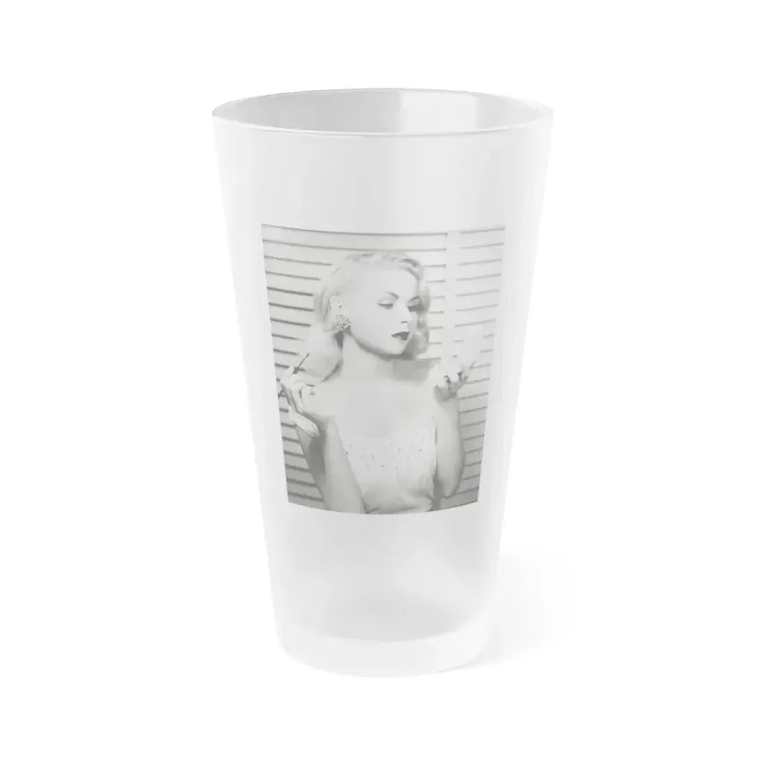 Joi Lansing #182 (Vintage Female Icon) Frosted Pint Glass 16oz 16oz Frosted - Go Mug Yourself