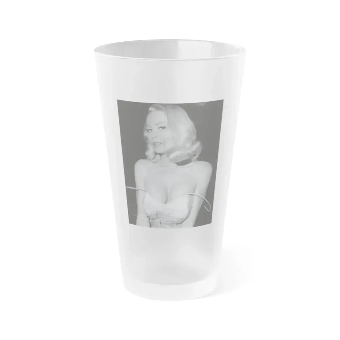 Joi Lansing #183 (Vintage Female Icon) Frosted Pint Glass 16oz 16oz Frosted - Go Mug Yourself