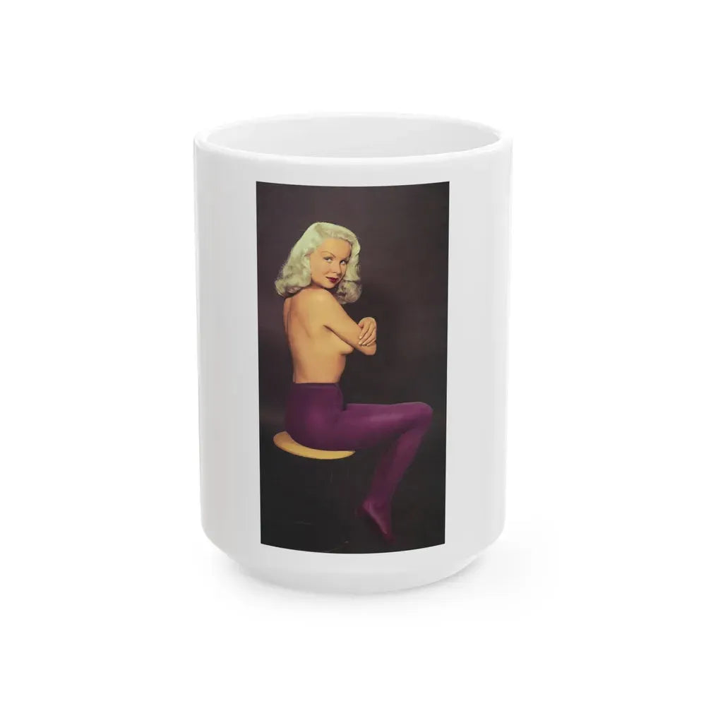 Joi Lansing #186 (Vintage Female Icon) White Coffee Mug 15oz - Go Mug Yourself