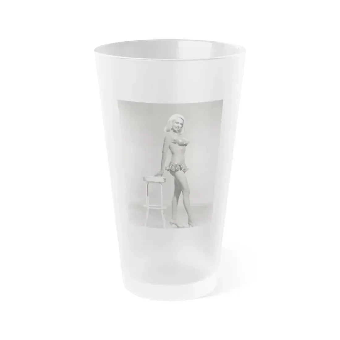 Joi Lansing #191 (Vintage Female Icon) Frosted Pint Glass 16oz 16oz Frosted - Go Mug Yourself